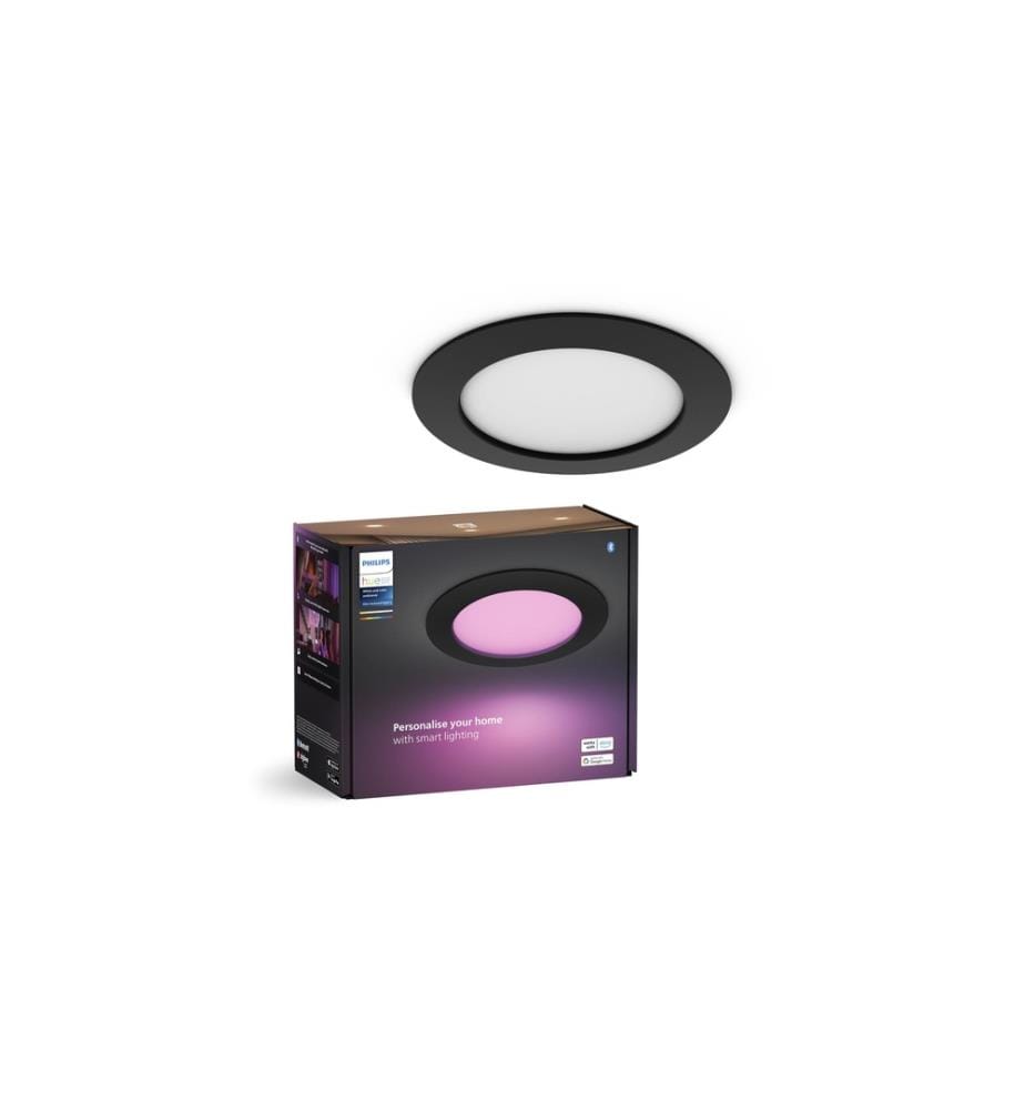 PHILIPS HUE - White & Color Ambiance Slim Recessed 170 mm noir