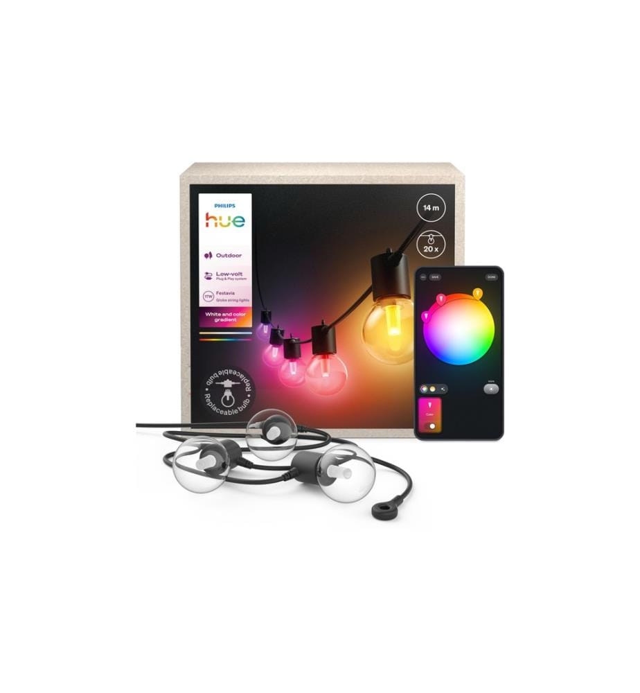 PHILIPS HUE - Guirlande lumineuse à LED Festavia Globe Outdoor 14 m CH