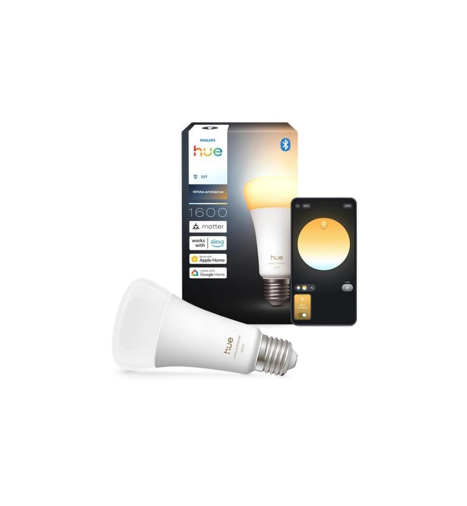 PHILIPS HUE - Ampoule White Ambiance E27 pack individuel 1600 lm