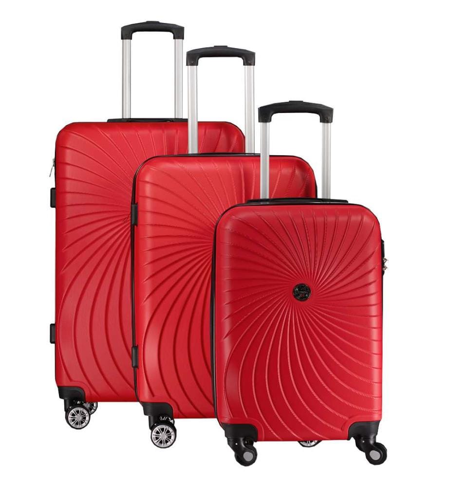 Lot de 3 Valises Sunlighteo - Rouge