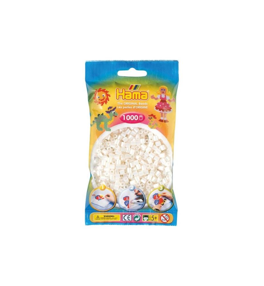 HAMA - Perles à repasser midi, 1000 pcs. Blanc brillant