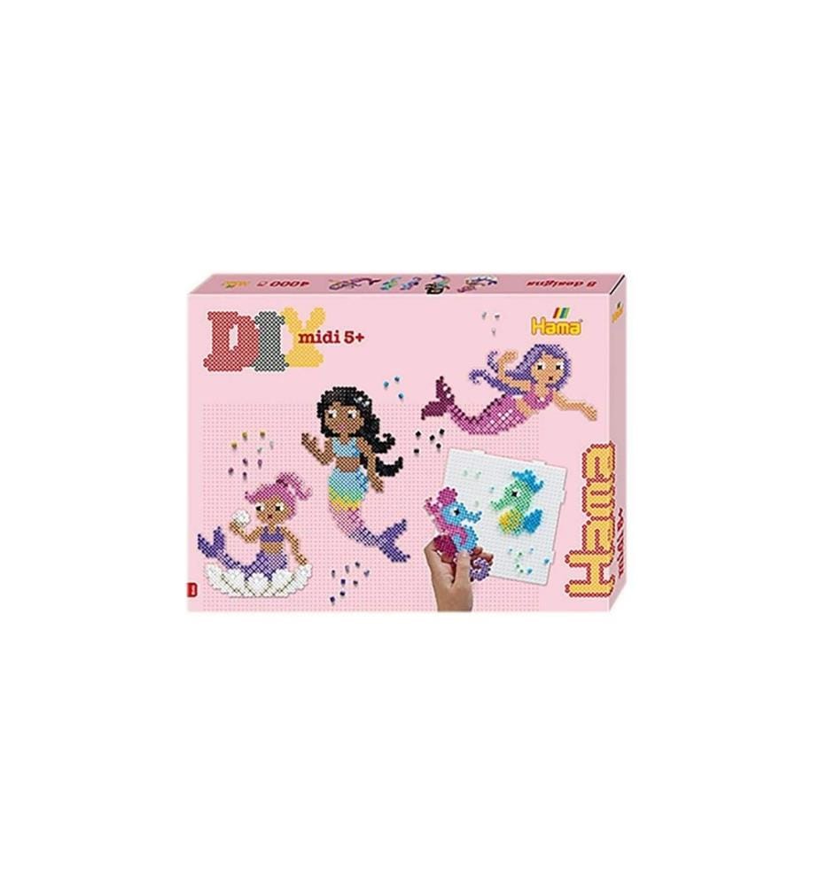 HAMA - Kits de perles à repasser Sirènes, 4000 pcs. Multicolore