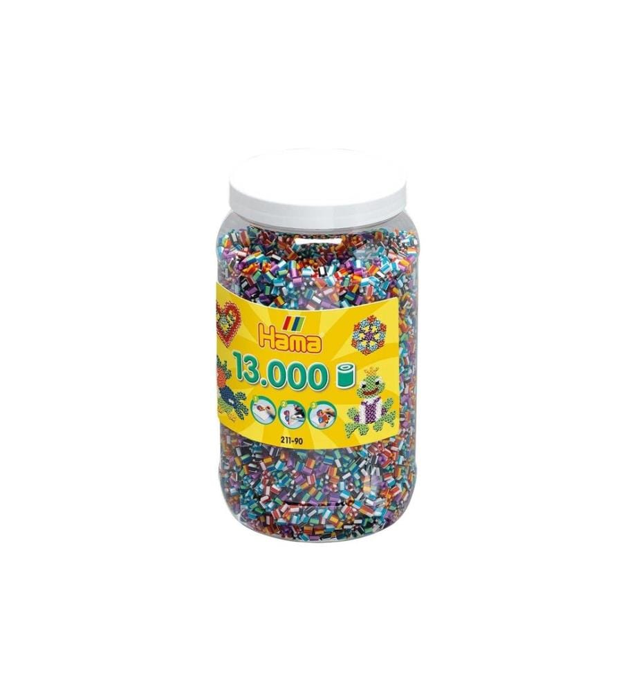 HAMA - Perles à repasser Midi Rayé multicolore, 13000 pièces