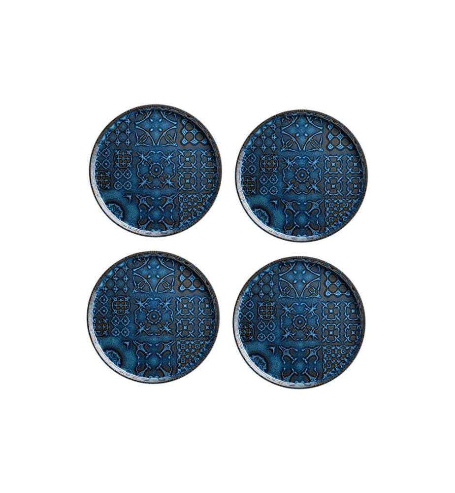 Mäser - Assiette non décorative Tiles UNO plat, 28 cm, 4 pièces, bleu