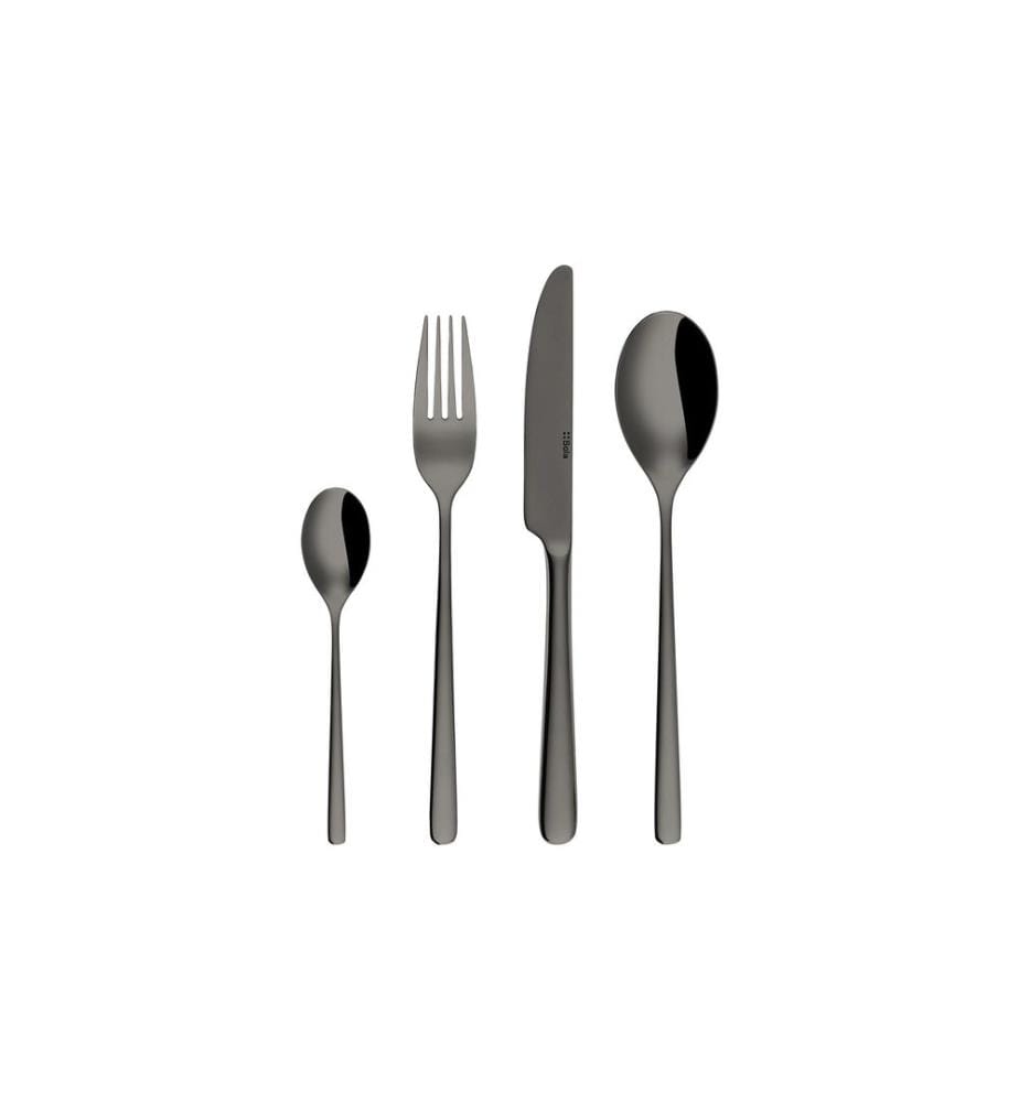Sola - Kits de couverts Salamanca PVD, Gris poli, 24 pcs.
