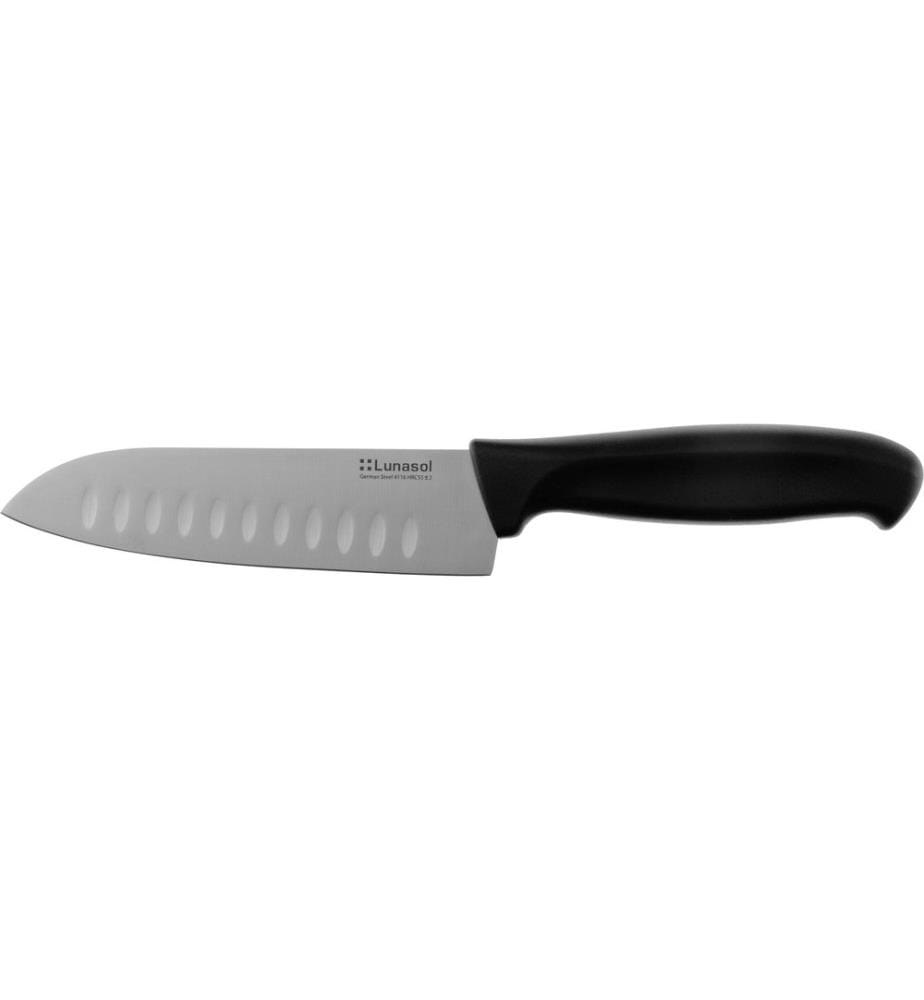 Lunasol - Couteau santoku Basic 14 cm Noir