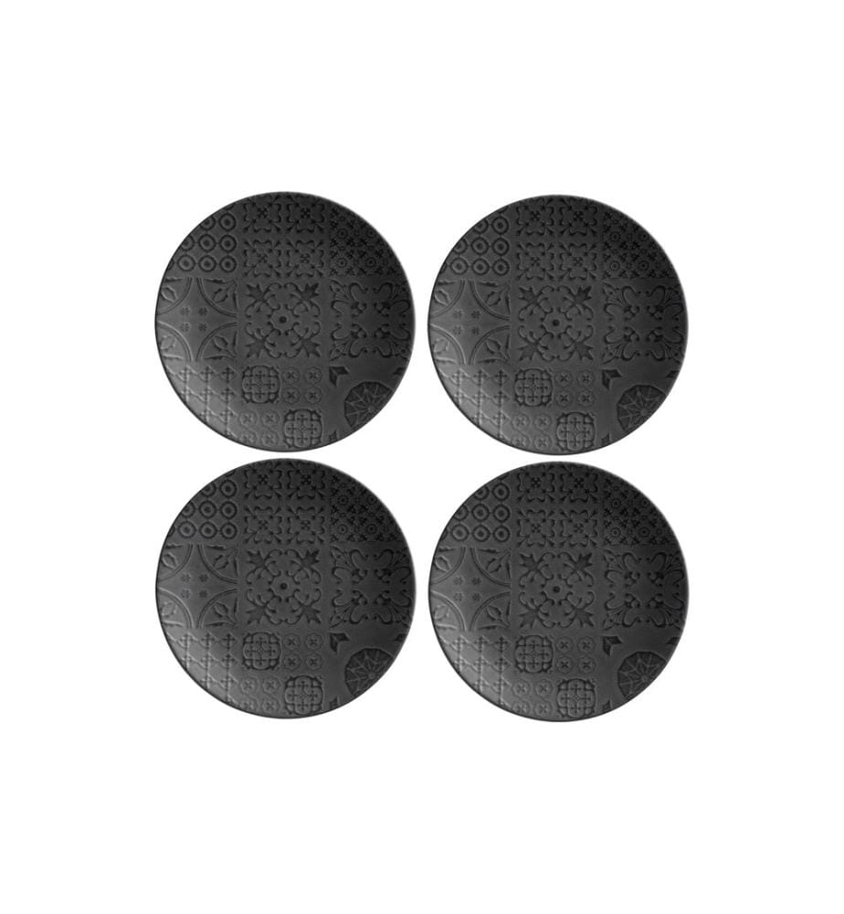Assiettes de présentation Mäser Tiles 33 cm, 4 pièces, Noir