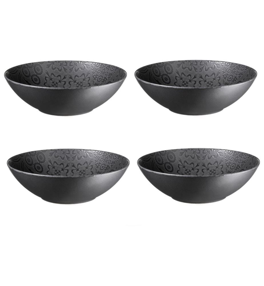 Bols Mäser Tiles 24 cm, 4 pièces, Noir