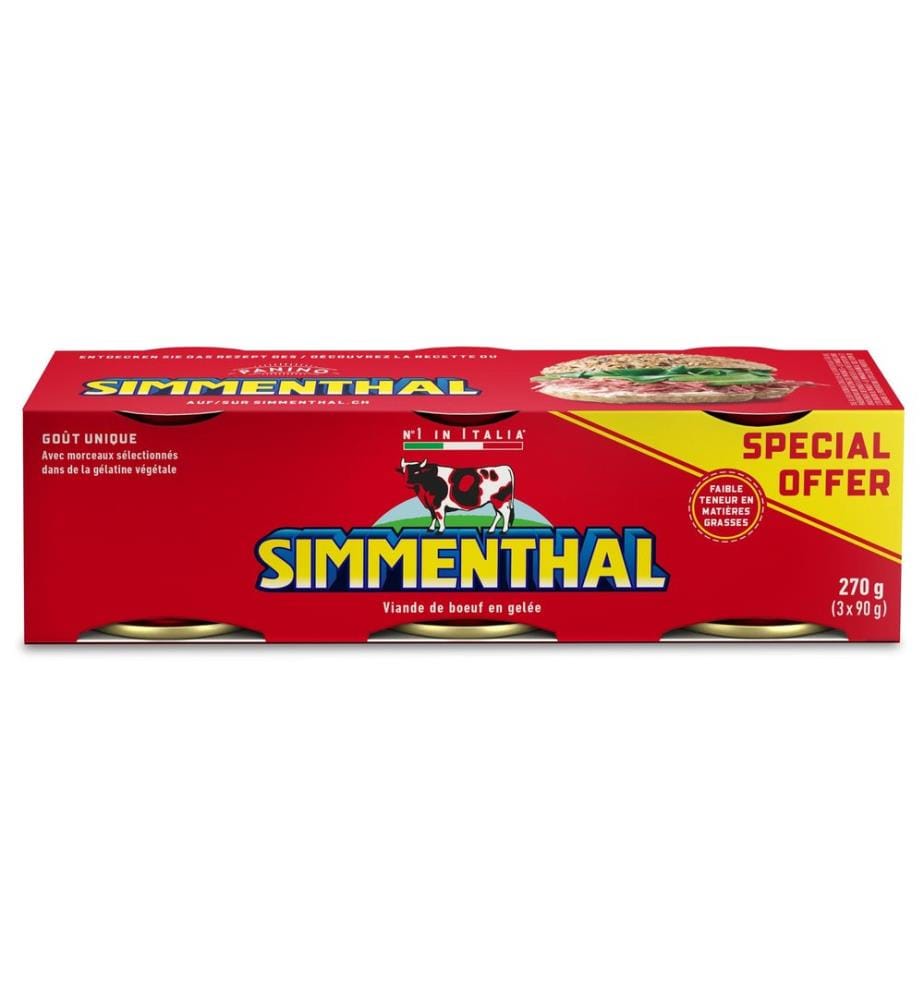 Simmenthal - Conserves Buf en gelée 3 x 90 g