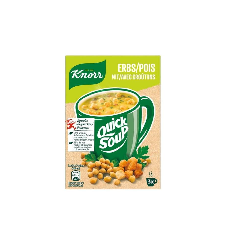 Knorr - Quick Soup pois avec croûtons 3 portions
