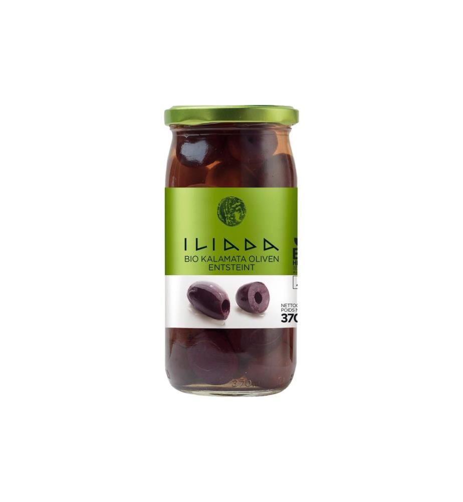Iliada - Golden Line Olives Kalamata bio, dénoyautées 370 g