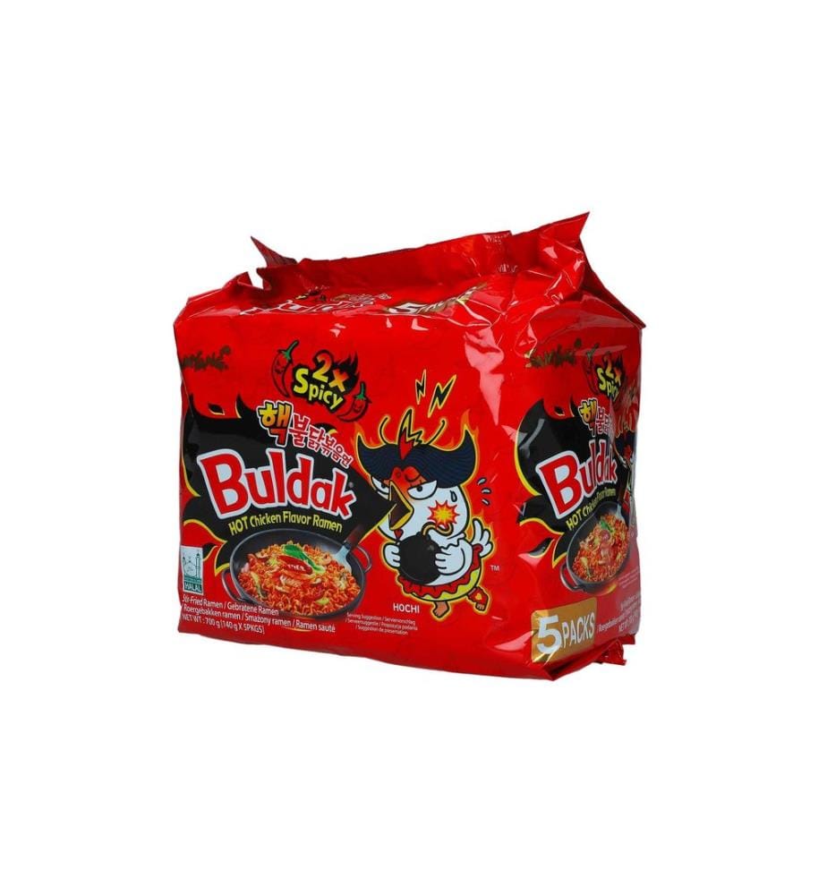 SAMYANG - Plat préparé Buldak Double-Spicy Extreme Hot 5 x 140 g
