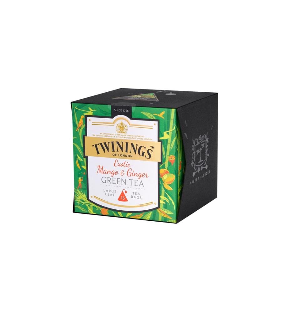 TWININGS - Sachet de thé TWININGS - Mango & Ginger Green Tea 15 pièces