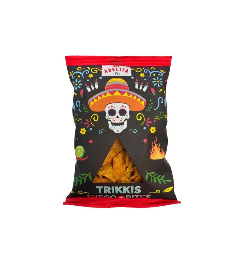 Mi Adelita - Chips tortilla bio «Trikkis» Fuego Bites 90 g