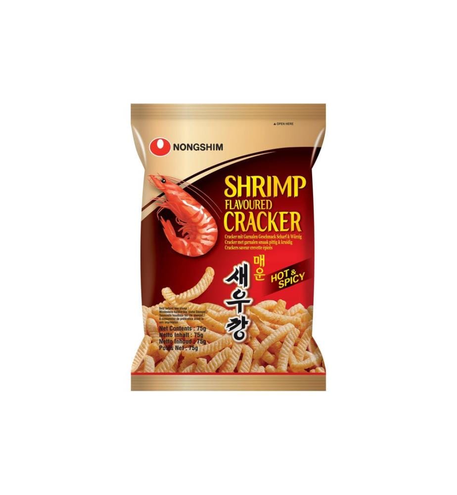 Nongshim - Crackers aromatisés aux crevettes hot 75 g