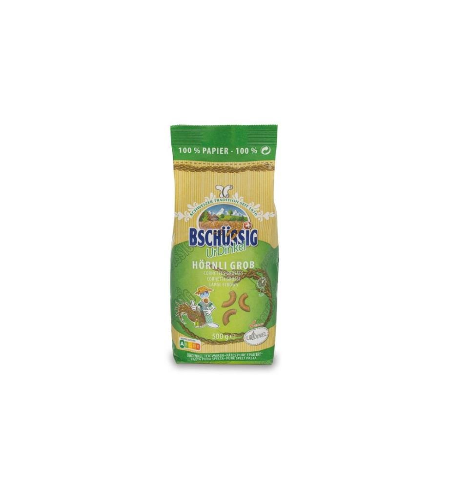 Bschüssig - Pâtes alimentaires UrDinkel Hörnli grossier 500 g