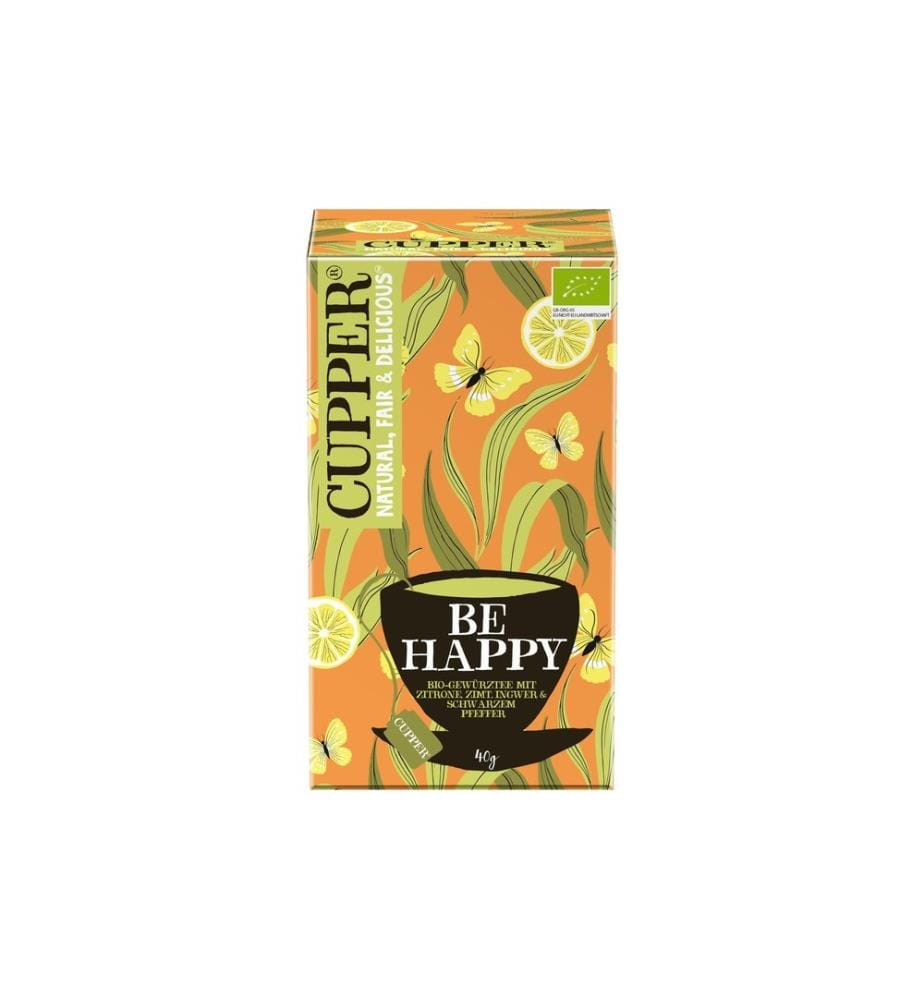 Cupper - Sachet de thé Bio Be Happy Thé aux épices 20 x 2 g
