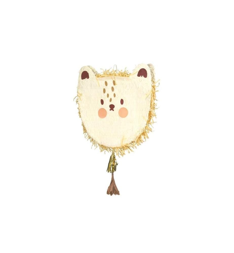 PARTYDECO - Pinata tête de lion pliable, 48 x 48 x 10 cm