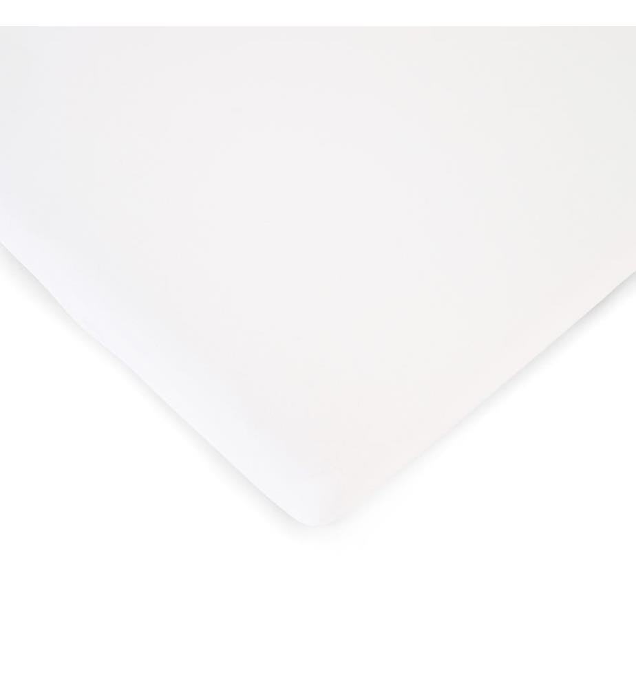 Drap Housse Lit Bébé - 60x120 cm - Coton Bio - Blanc
