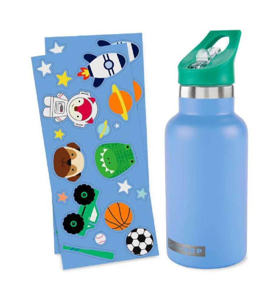 Bouteille de Sport avec Autocollant - Bleu