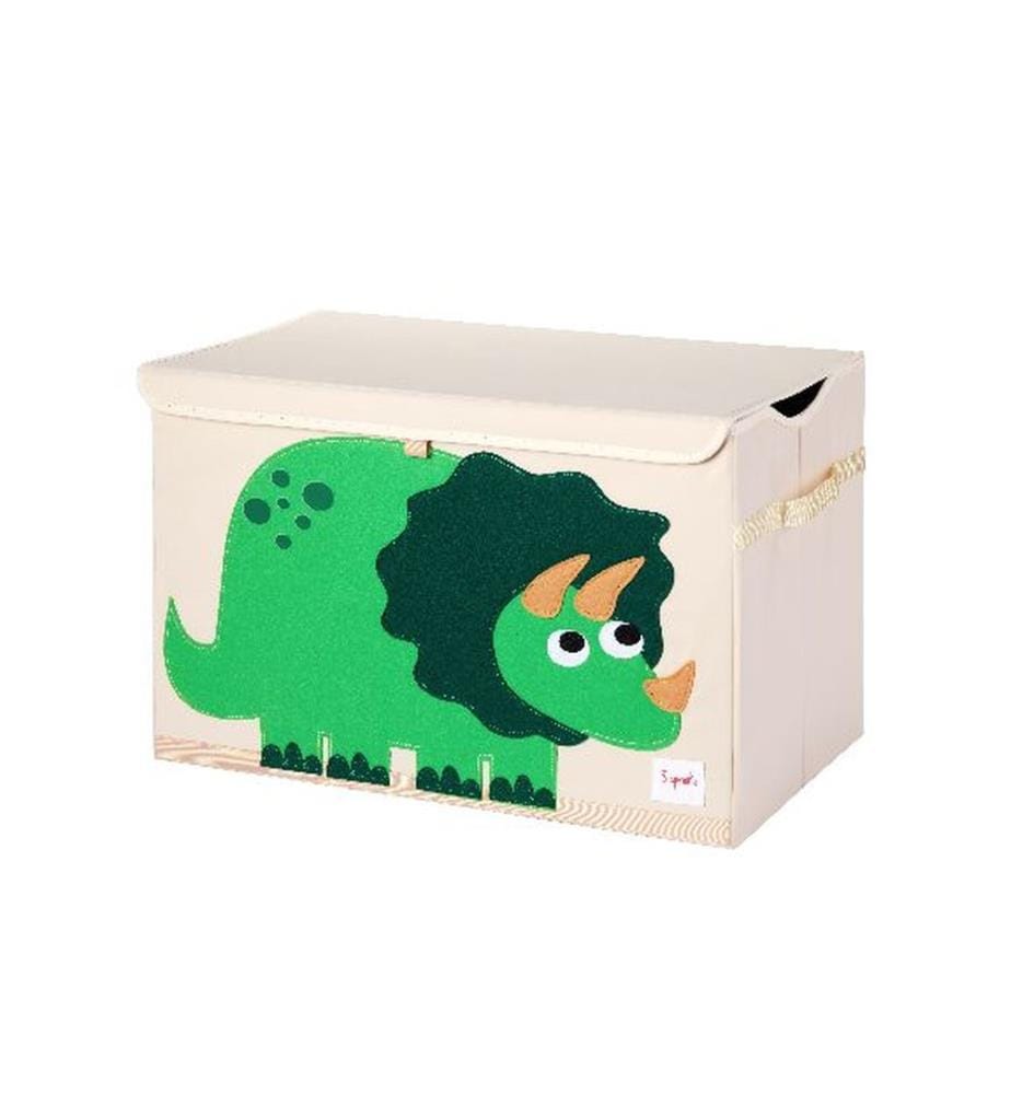 Boîte à Jouets Dinosaure - Crème et Vert