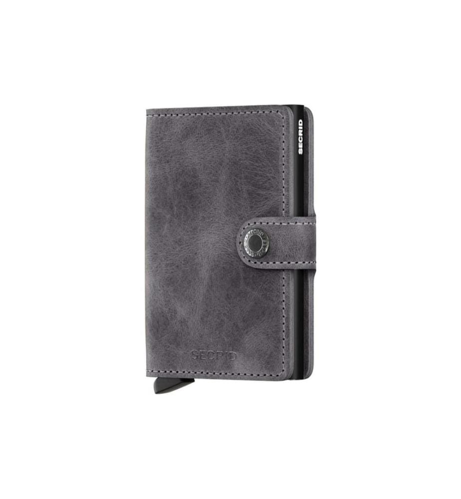 SECRID - Portefeuille Miniwallet Vintage Gris-noir