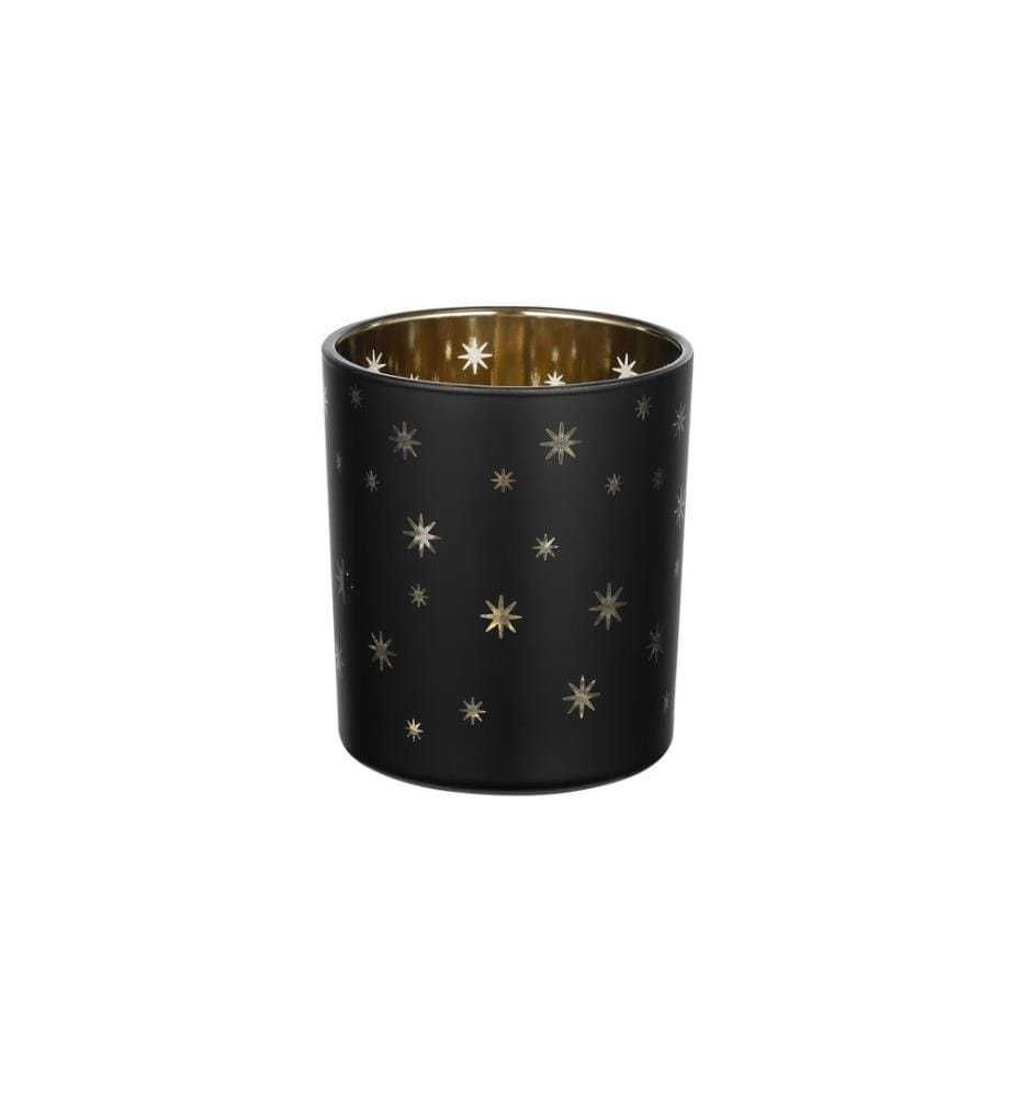 EGLO - Bougeoir à bougie chauffe-plat Lukut 10 cm Noir/Doré, Verre