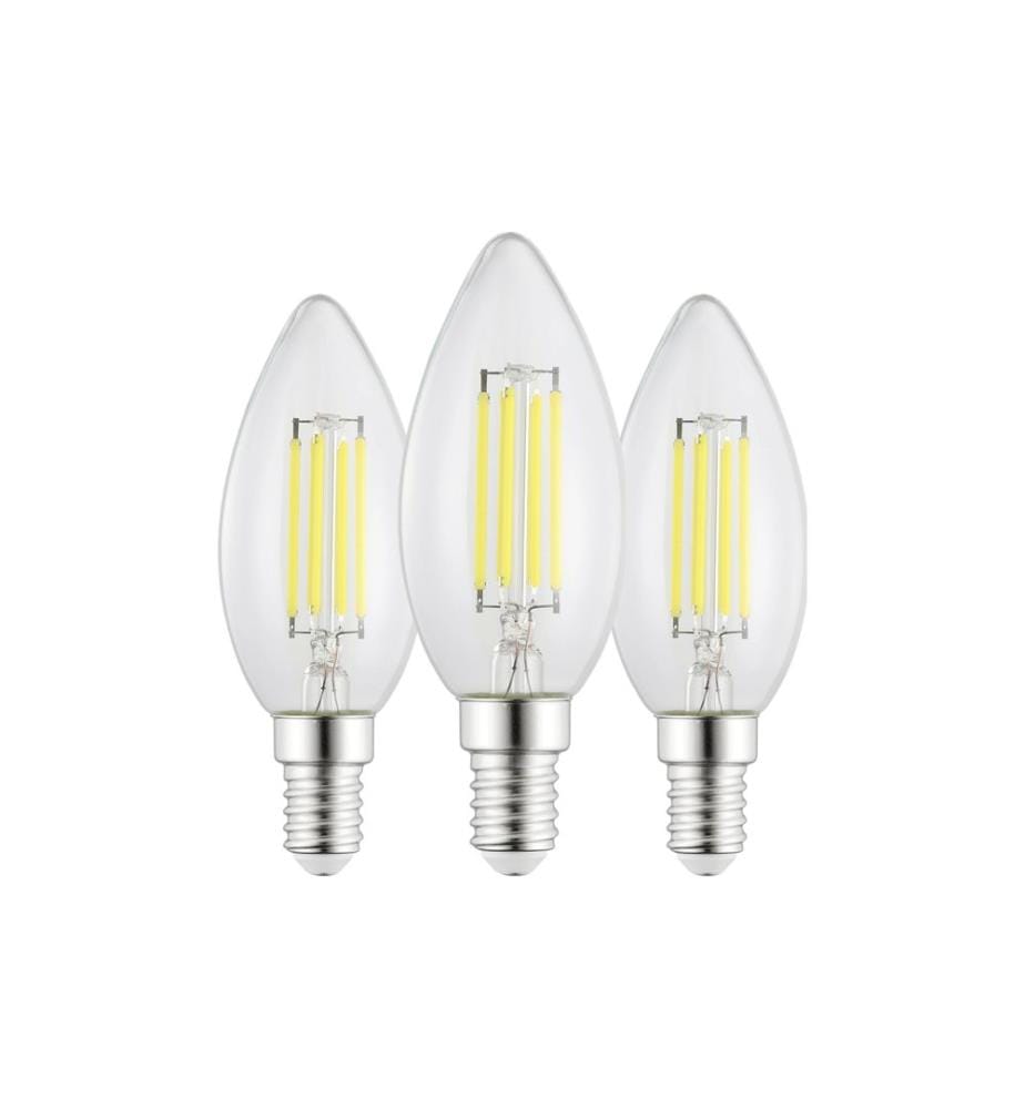 EGLO - Leuchten Lampe 2.2W E14 Bougie, paquet de 3 Blanc chaud (WW)
