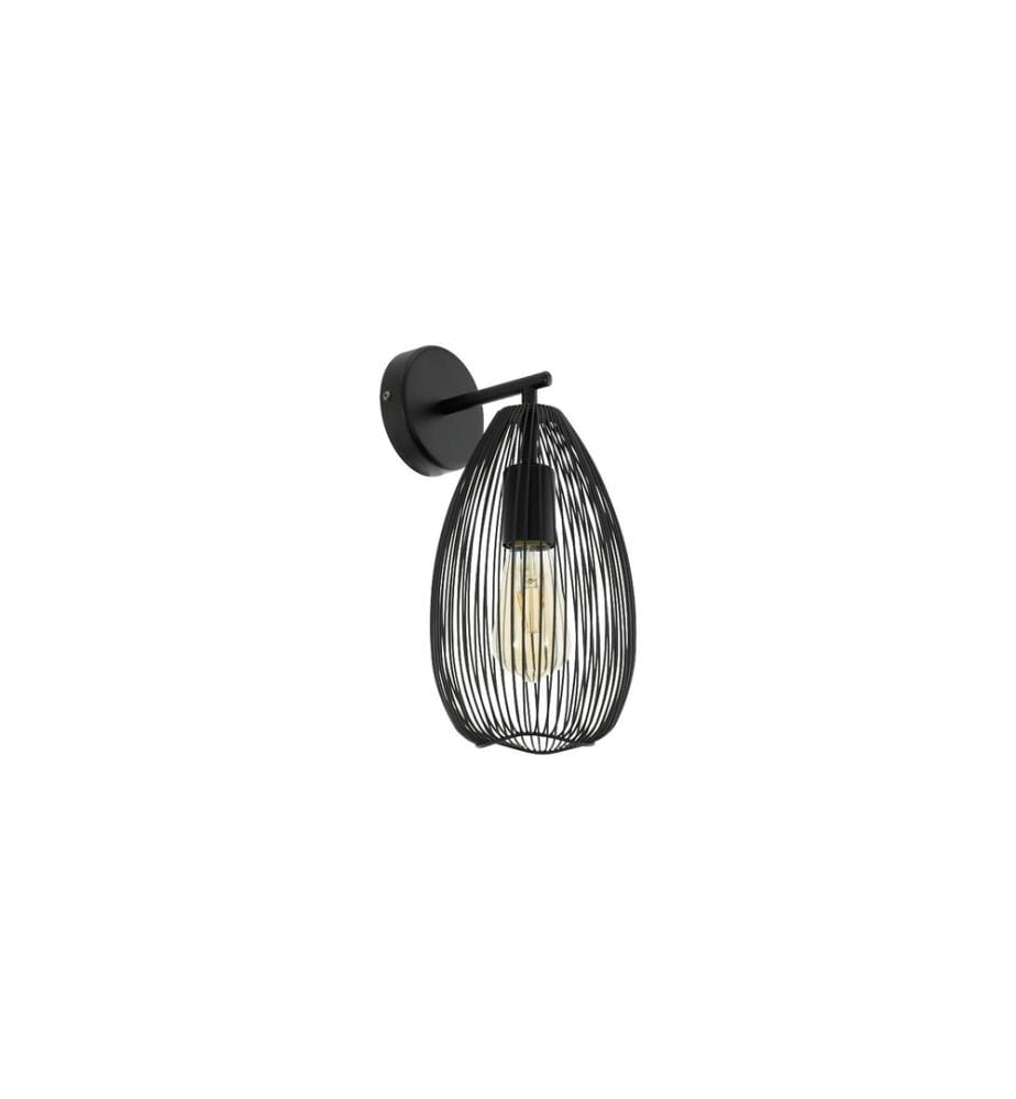 EGLO - Leuchten Lampe murale CLEVEDON 1x E27 Noir
