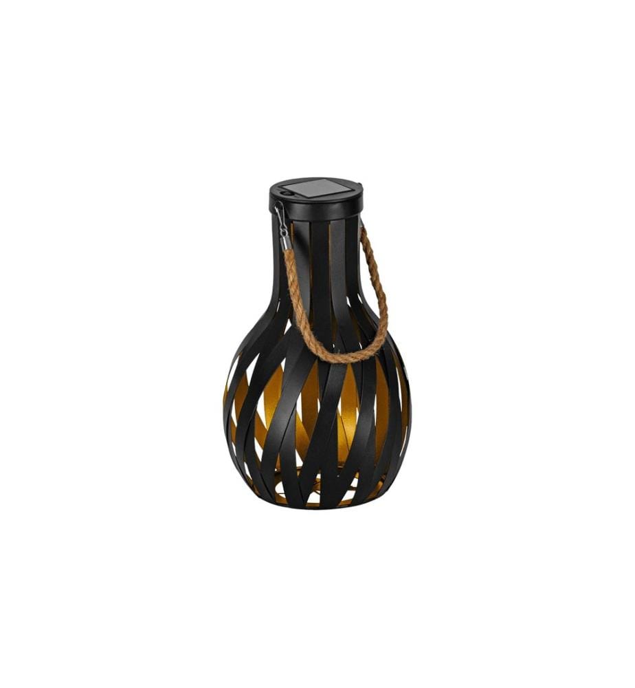 EGLO Luminaire Lanterne solaire, 27 cm, Noir/Or
