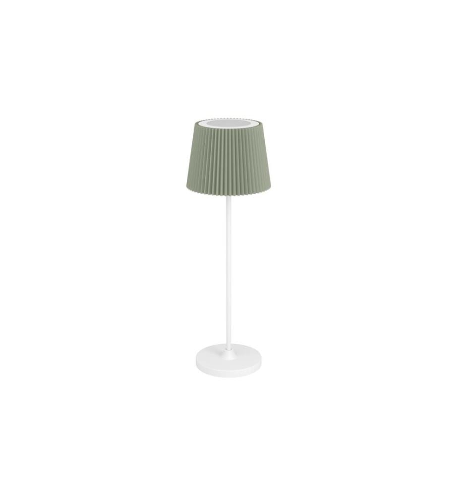 EGLO Leuchten Lampe de bureau Batterie Leonero H:370 LED-CCT Touch Vert/Blanc