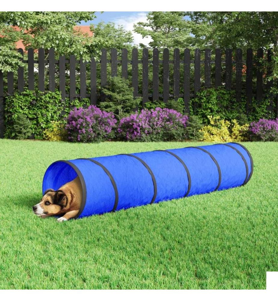 Tunnel pour chien bleu Ø 40x200 cm polyester