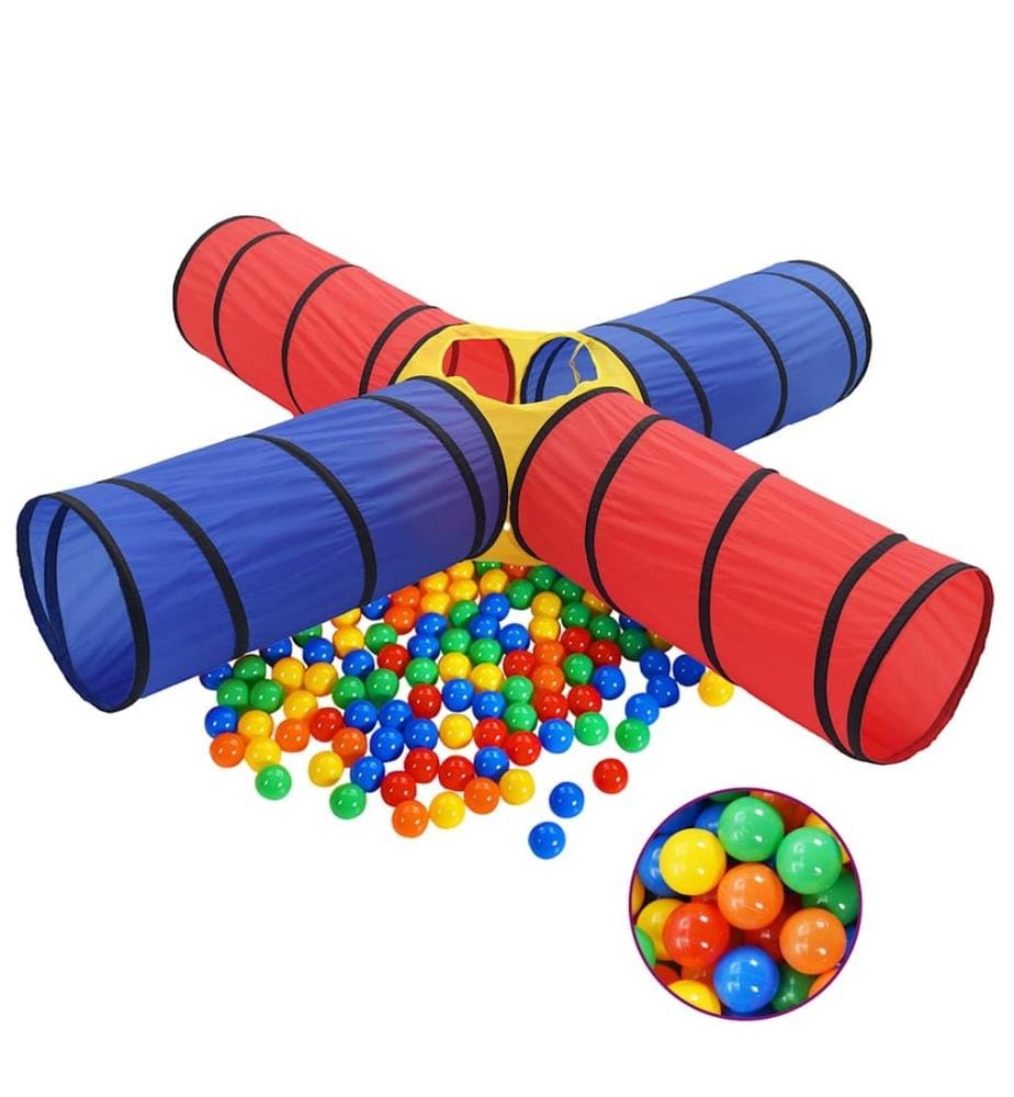 Tunnel de jeu pour enfants avec 250 balles Multicolore