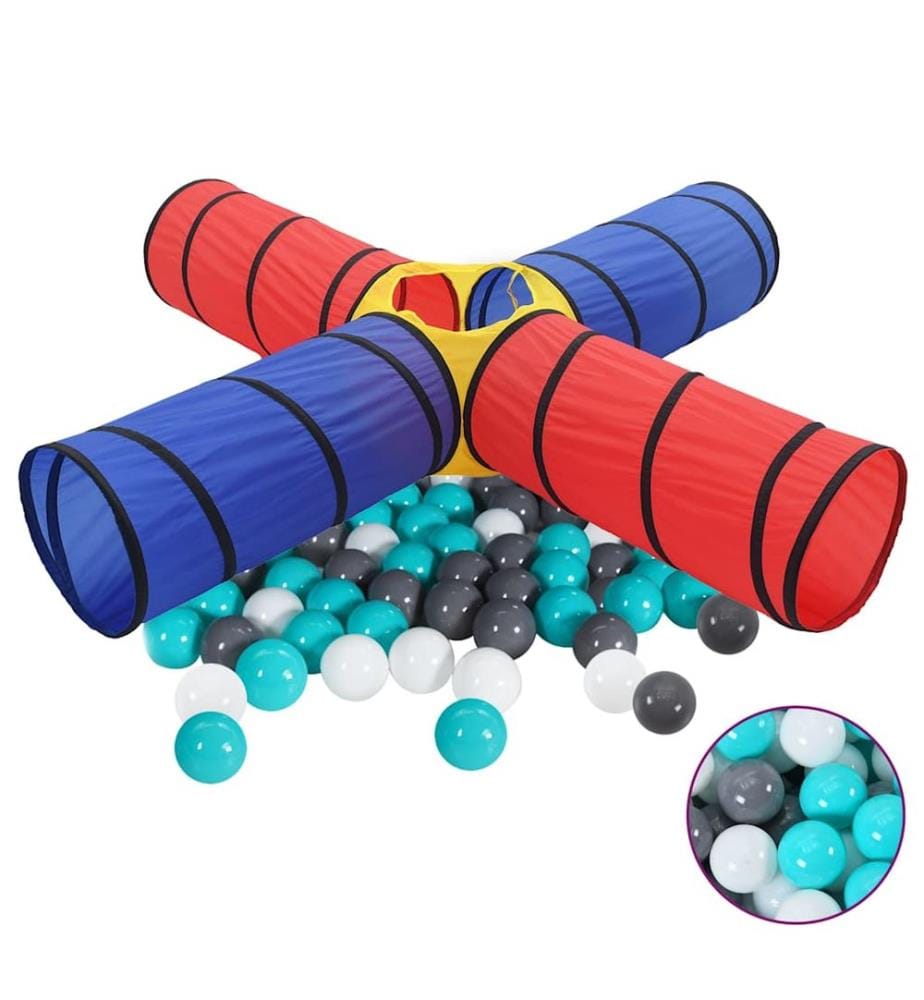 Tunnel de jeu pour enfants avec 250 balles Multicolore