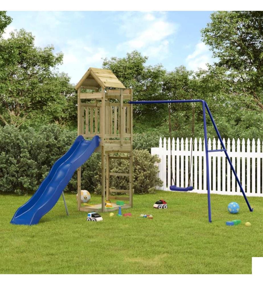 Aire de jeux d'extérieur bois de pin imprégné