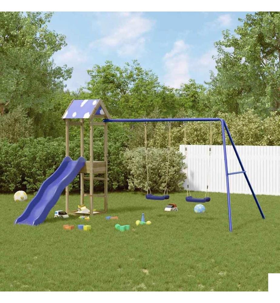 Aire de jeux d'extérieur bois de pin imprégné