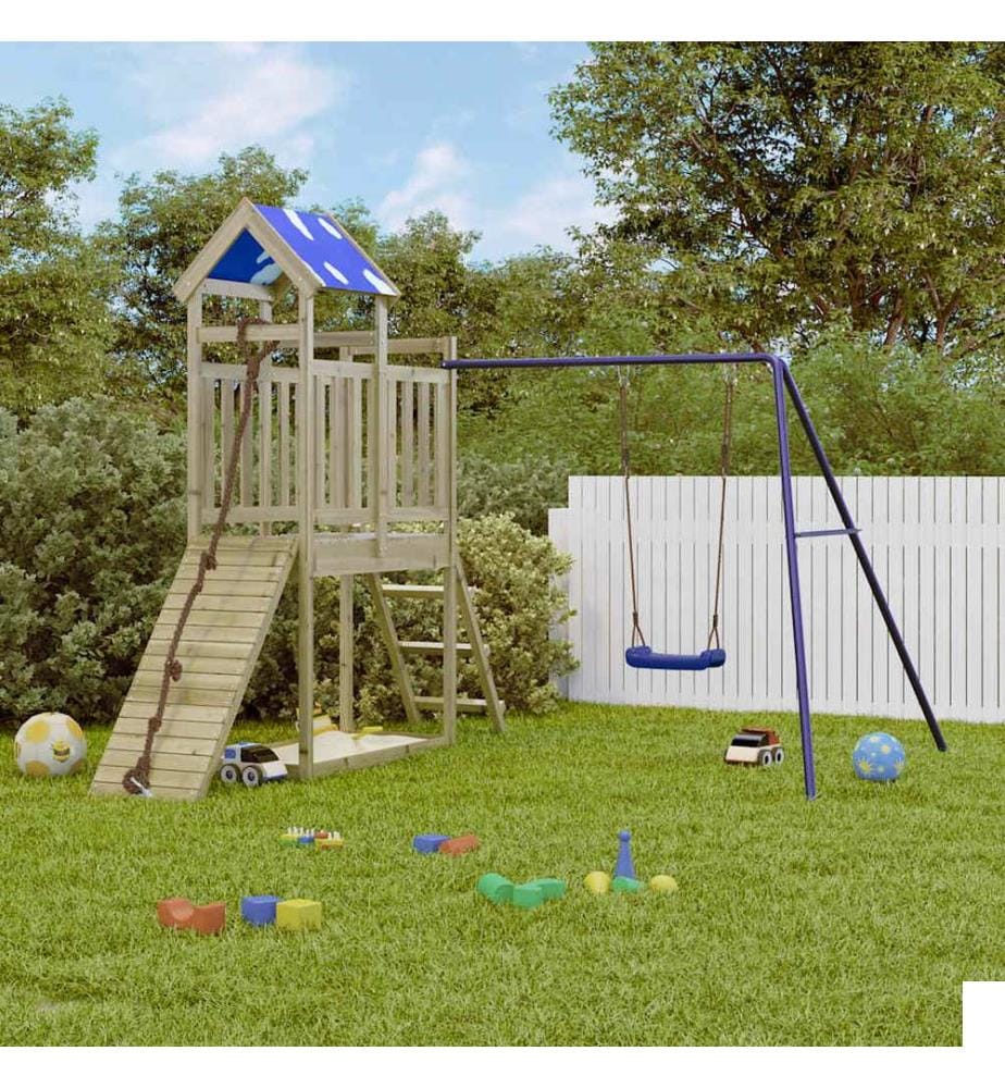 Aire de jeux d'extérieur bois de pin imprégné