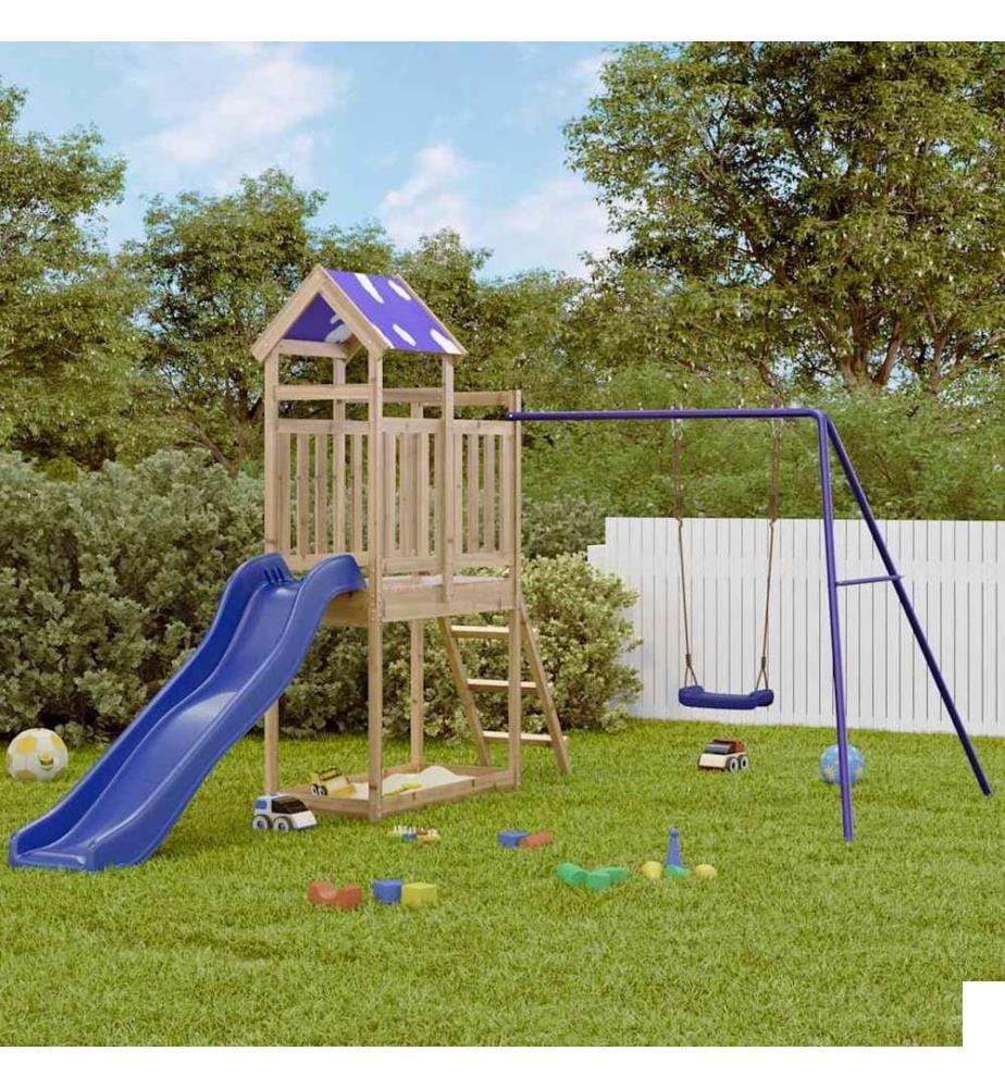 Aire de jeux d'extérieur bois de pin imprégné