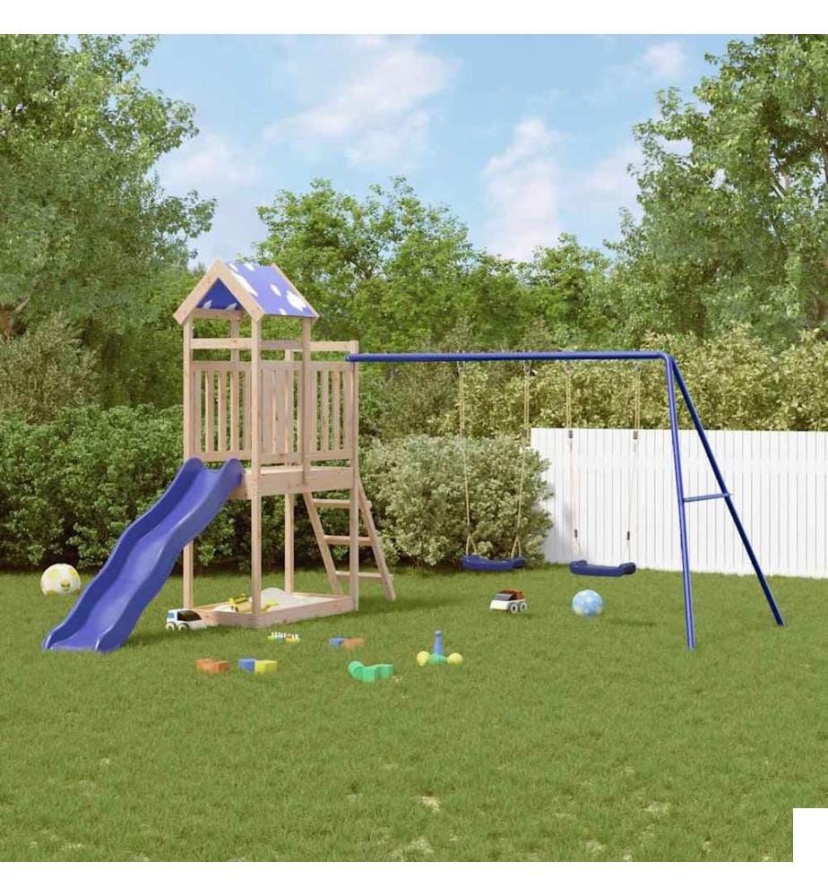 Aire de jeux d'extérieur bois de pin massif