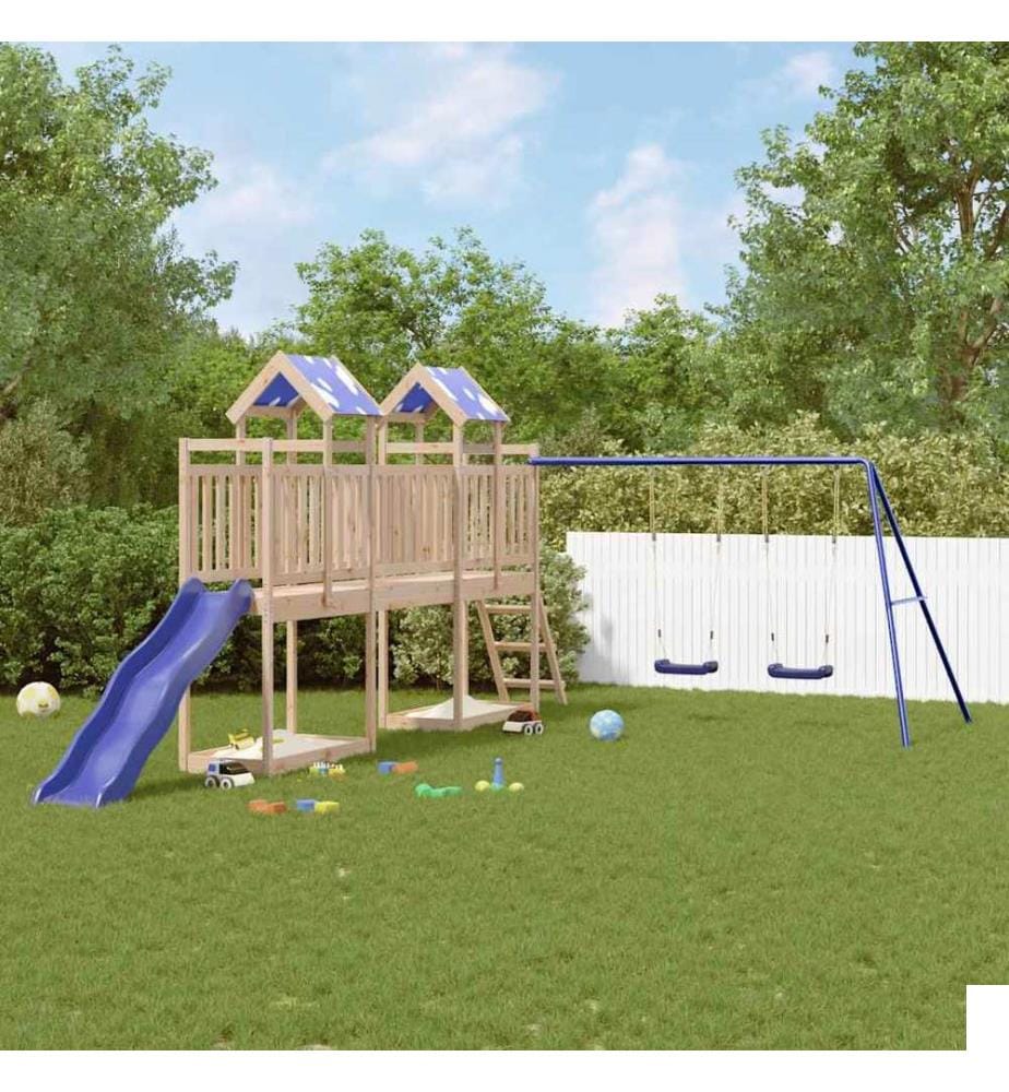 Aire de jeux d'extérieur bois de pin massif