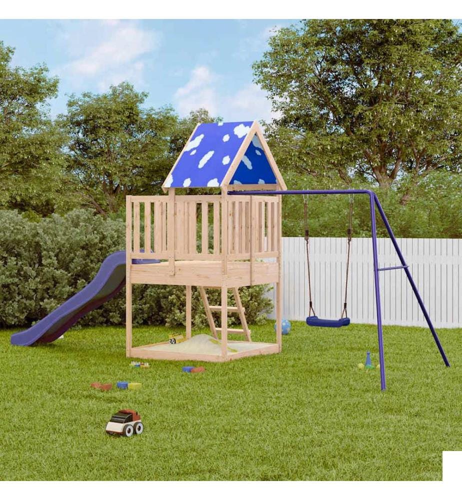 Aire de jeux d'extérieur bois de pin massif