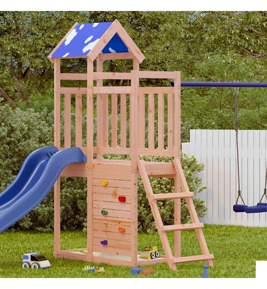 Tour de jeu Marron 110,5 x 52,5 x 215cm Bois solide de Douglas