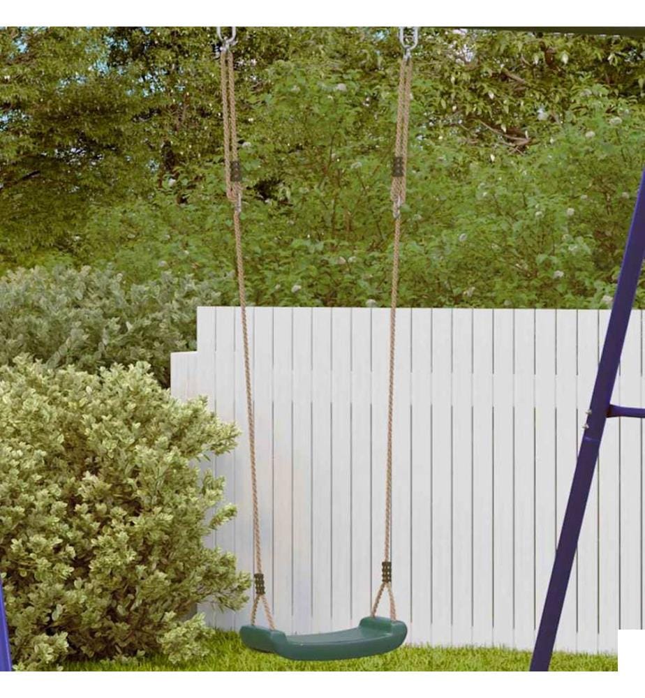 Balançoire d'extérieur d'enfants simple et corde réglable vert