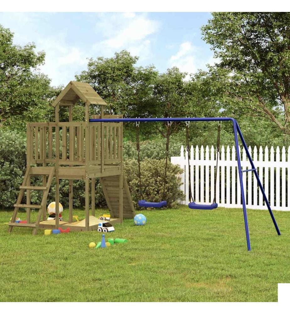 Aire de jeux d'extérieur bois de pin imprégné