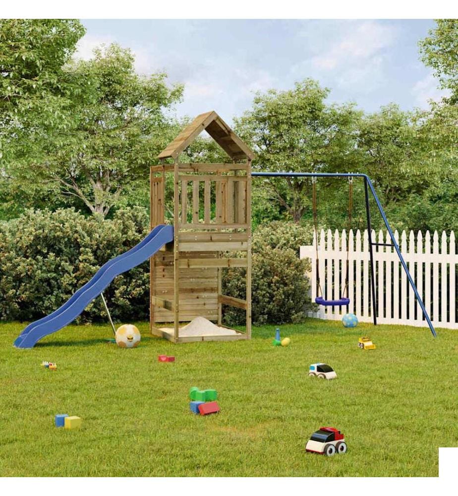 Aire de jeux d'extérieur bois de pin imprégné