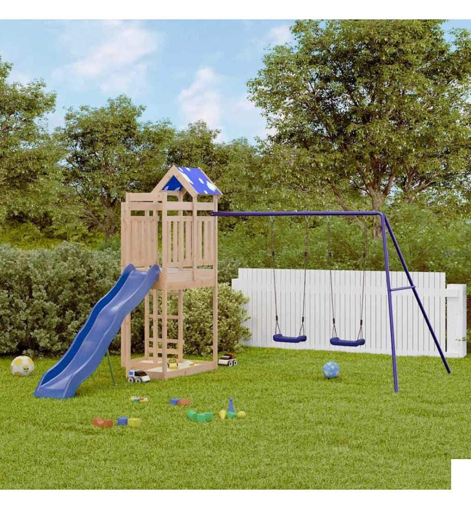 Aire de jeux d'extérieur bois de pin massif