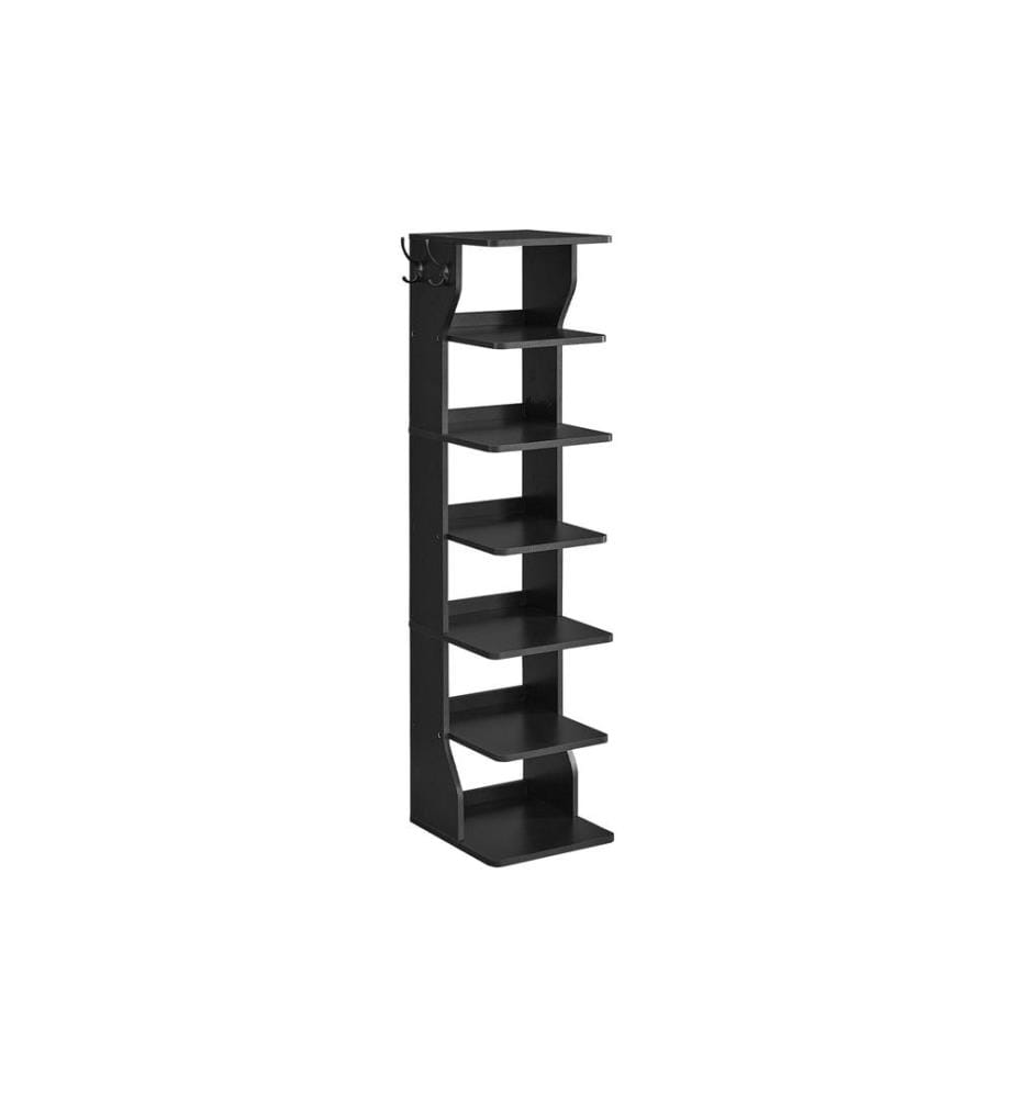 VASAGLE - Rack à chaussures avec 6 étagères 30 x 110.4 cm, Noir