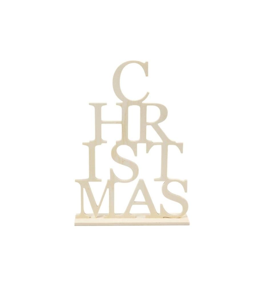 CREATIV COMPANY - Déco Présentoir en bois Christmas, 29 x 21 cm