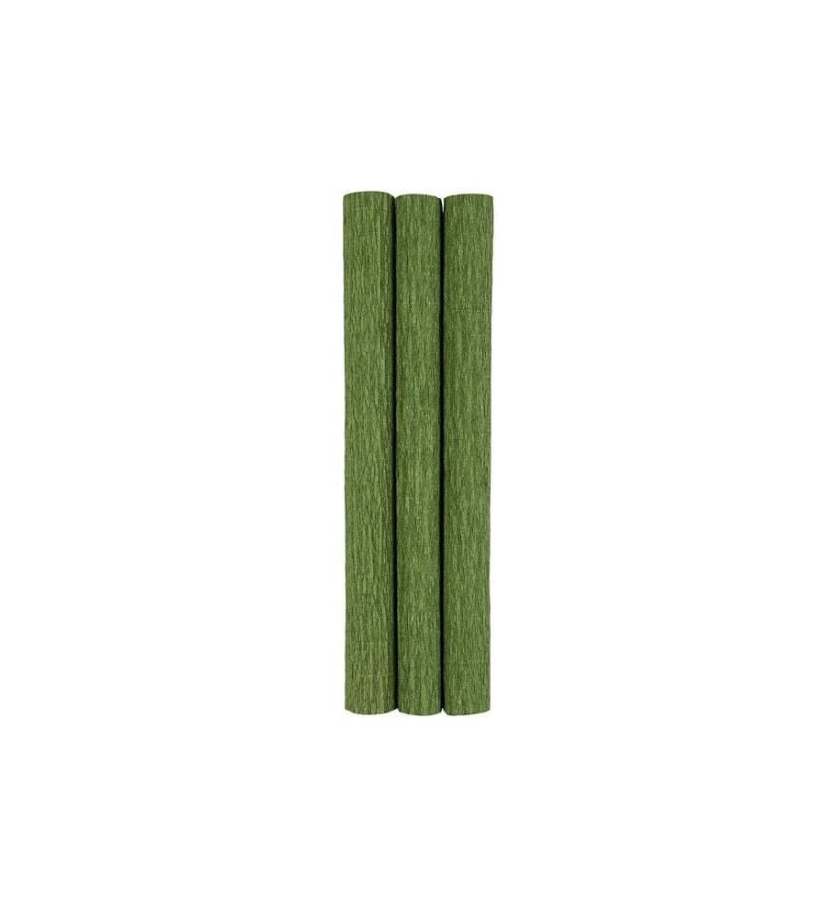 CREATIV COMPANY - Papier crêpe 25 x 60 cm, 3 rouleaux, vert tilleul