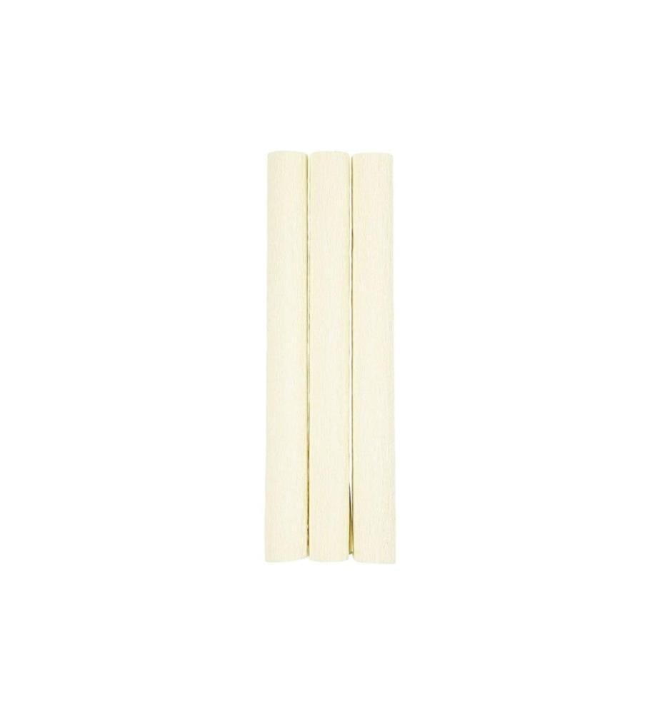 CREATIV COMPANY - Papier crêpe 25 x 60 cm, 3 rouleaux, crème